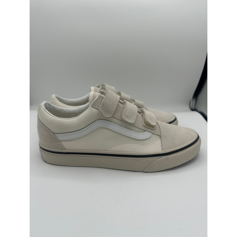 Vans Old Skool V Marshmallow Turtledove Suede Canvas Shoes Womens 7.5 Mens 6 - Picture 4 of 10